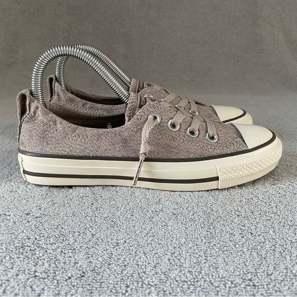 Converse Womens 6 All Star Shoreline Slip On Classic Comfort Shoes Taupe Gray